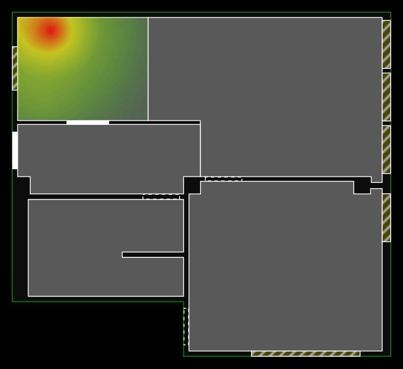 The heatmap displaying a current power consumption