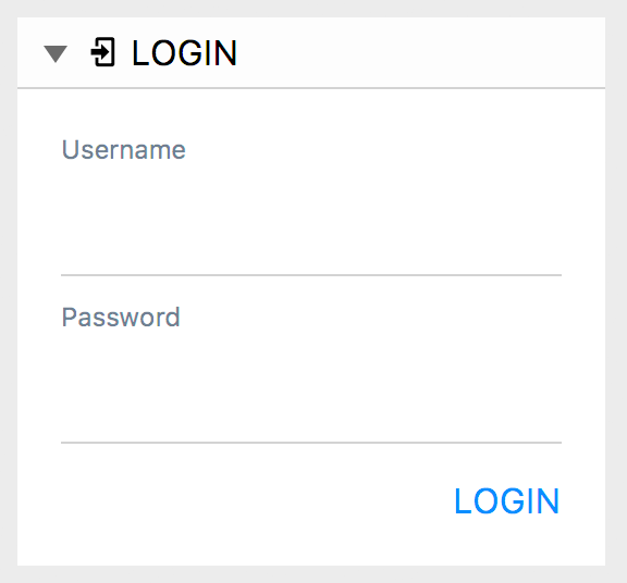 Login interface